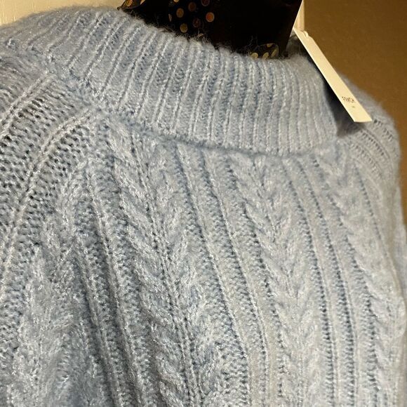 FRNCH Paris Sweater Frnch Paris Bow Back Cable Knit Sweater Size M L NWT - Picture 7 of 16